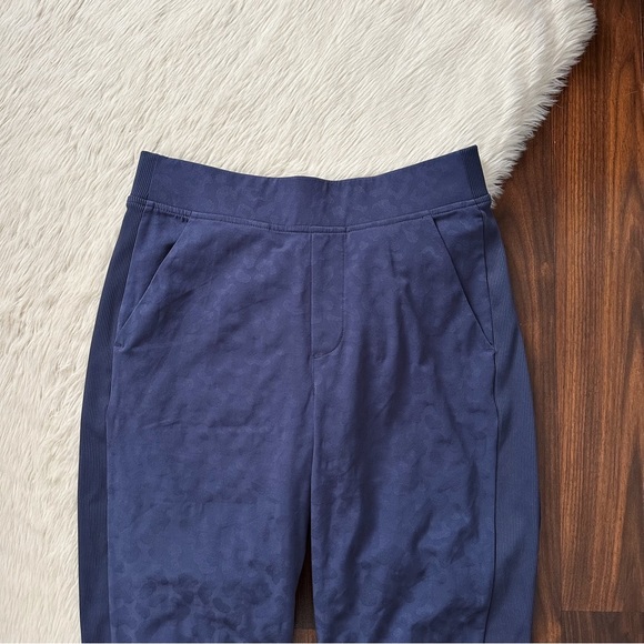 Athleta Brooklyn Textured Ankle Pant Leopard Medieval Violet - Picture 5 of 10